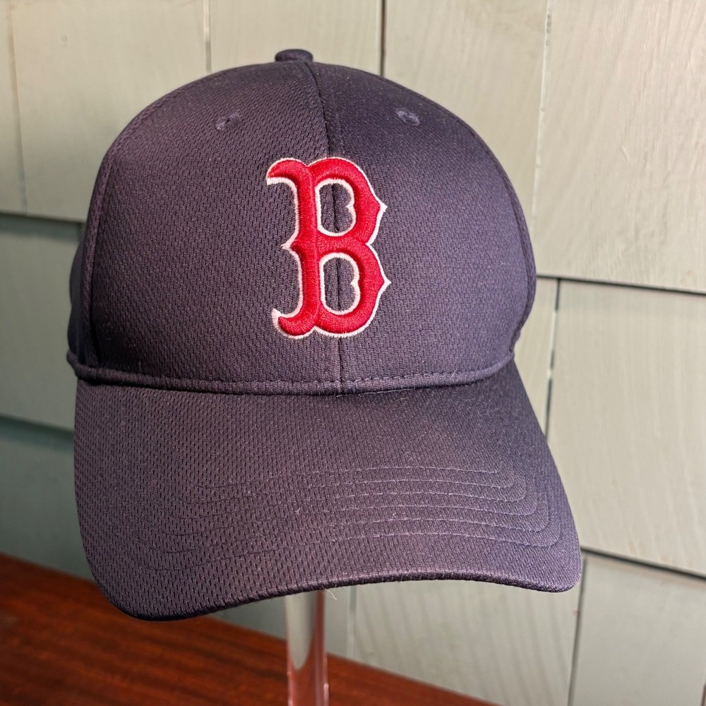 Boston Red Sox MLB Baseball Hat Navy Blue Mesh Adjustable Strap OC Sports Cap